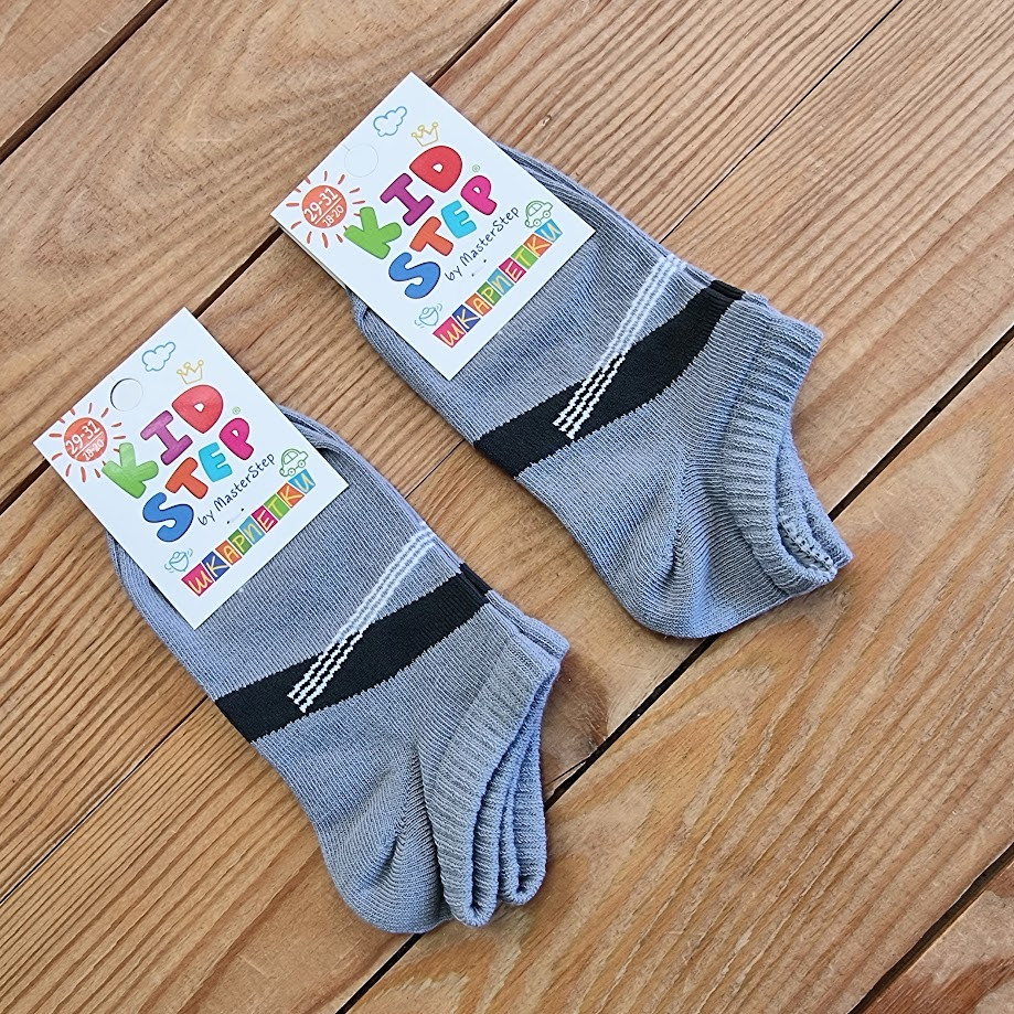 Шкарпетки дитячі "Низкі", розмір 18-20/7-8 років, колір сірий