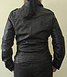 Куртка, косуха жіноча модна з екошкіри високої якості OUHONG, фото 6