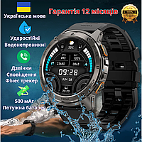 Чорний Smart Watch водонепроникний ударостійкий розумний Смарт годинник для чоловіків із дзвінком круглий Kospet Tank T3
