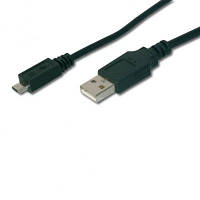 Дата кабель USB 2.0 AM to Micro 5P 1.8m Digitus (AK-300127-018-S) e