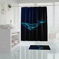 Тканевая штора для ванной комнаты Phantom Tropic 180x200 cм турецкая дельфин