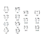 Кламмер кольорокодований крилатий 2A 1шт HYGENIC® GLOSS FINISH WINGLESS CLAMPS, фото 3