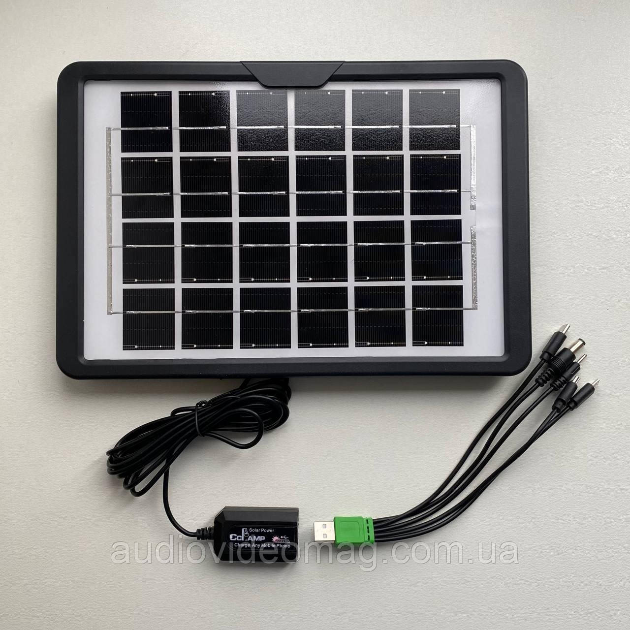 Сонячна панель 28 х 20 см, 8Wt 6V 1,33А, для зарядки