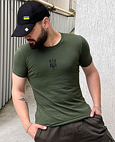 Чоловіча футболка з принтом Хакі (S), стильна футболка для чоловіків MIVAX
