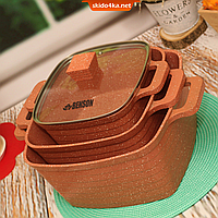 Набір каструль Benson BN-368 з гранітним покриттям з 6 предметів