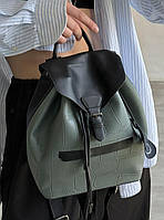 Женский кожаный рюкзак сумка / модный городской рюкзак из натуральной кожи 9420 OnePro Зеленый