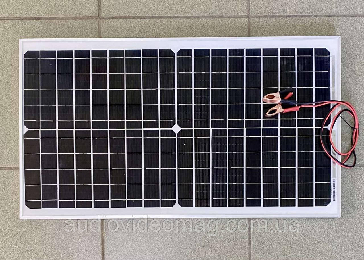 Сонячна панель 64х36х2,5 см, 30Wt 18V 1,67А, для зарядки