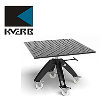 Регулируемый по высоте поворотный стол для сварки мобильный включая базовую столешницу 1200x1200x25