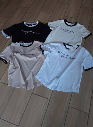 Молодіжна футболка білого кольору з написом в прямому пошитті розміри 44-48, фото 2