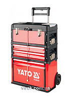 Валіза-візок для інструментів YATO 4 секції, на 2-х колесах з висувною ручкою [1]