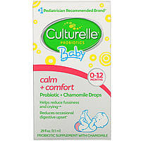Culturelle, пробиотики «Спокойствие и комфорт», в виде капель с ромашкой, для детей от рождения до 12 месяцев,