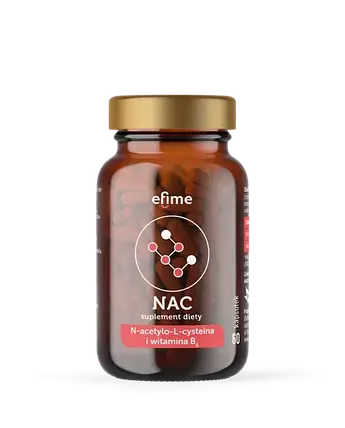 Efime NAC, N-acetyl-L-cysteine + Vitamin B6 Цінна амінокислота - капсули 60 шт., фото 1