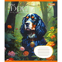 Набір зошитів 12арк. коса лінія 1Вересня Floral dog, уп.25шт. (766929), фото 4