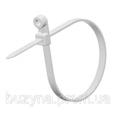 Стяжка Ritar 150мм/4.0мм под дюбель, белая, 100 шт CTКR-W4150 buzyna ...