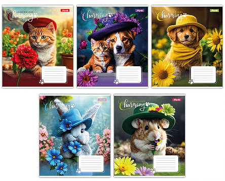 Набір зошитів 12арк. клітинка 1Вересня Charming companions, уп.25шт. (767186), фото 1