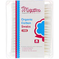 Maxim Hygiene Products, Органические ватные палочки, 200 шт