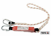 Мотузка з амортизатором і 2 карабінами YATO : L= 1.8 м, Ø= 12 мм [12]