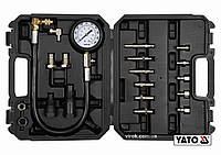 Компресометр для дизельних двигунів YATO : 7 МПа, з спорядженням, 19 шт + кейс [10]