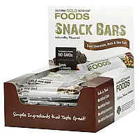 California Gold Nutrition, Foods, батончики с черным шоколадом, орехами и морской солью, 12 шт., 40 г
