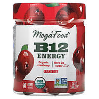MegaFood, B12 Energy, Клюква, 70 жевательных конфет