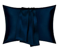 Шелковая наволочка на подушку 50*70 см Синяя, Наволочка из 100% натурального шелка MIVAX