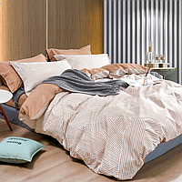 Постельное белье Полуторное Сатин Линии, Комплект постельного белья, Полуторный комплект MIVAX