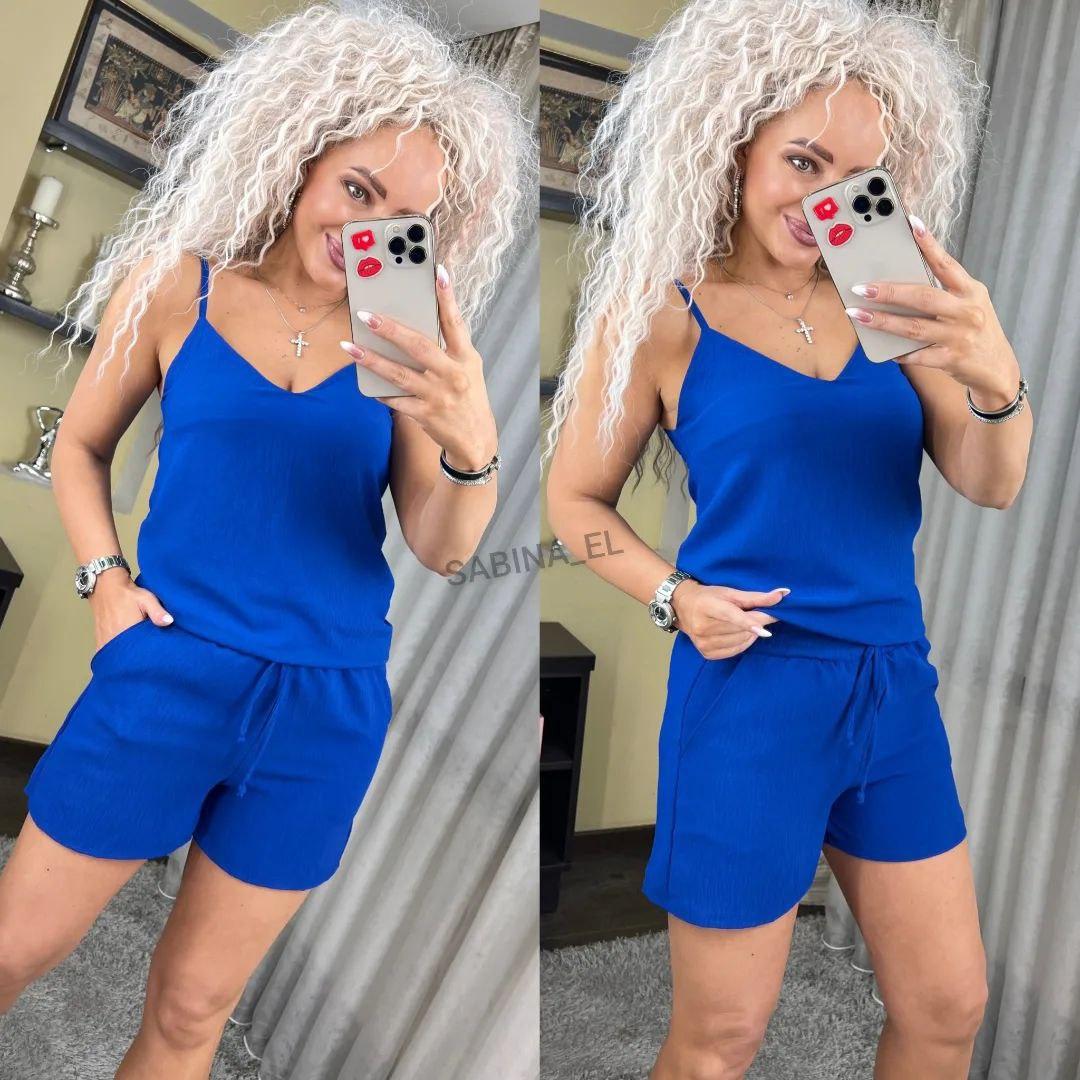 Літній жіночий костюм/комплект «Бриз» - майка і шорти однотонні (Розмір 42-44,46-48), Електрик