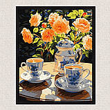 Картина за номерами Натюрморт. Чай в саду 40*50 см Ідейка KHO 5683, фото 4