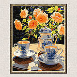 Картина за номерами Натюрморт. Чай в саду 40*50 см Ідейка KHO 5683, фото 5