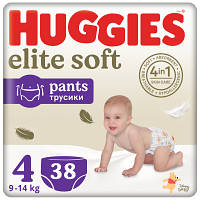 Подгузники Huggies Elite Soft 4 (9-14 кг) Mega 38 шт (5029053549323) мрія(М.Я)