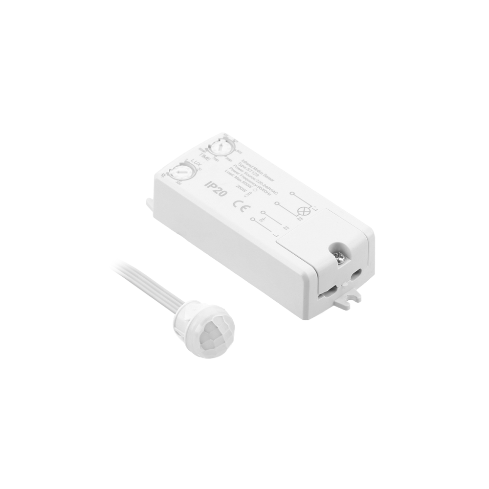 Датчик руху GTV CR-18, MAX.800W, AC220-240V, кут дії датчика 360° зона дії 8 м, IP 20, фото 1