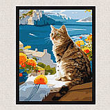 Картина за номерами Пухнастий котик на відпочинку 30*40 см Ідейка KHO 6608 exp, фото 4
