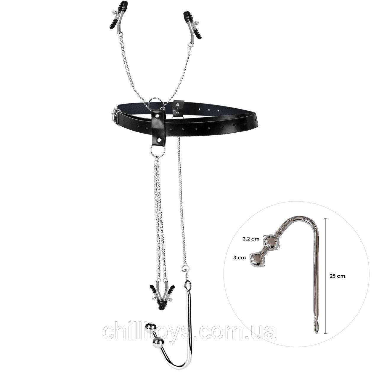 Бондажний набір із металевим анальним гаком №3 Art of Sex Blanca Bondage set with anal hook №3 SO9793, фото 1