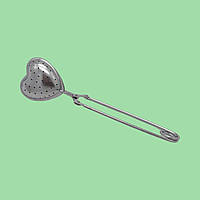 Сито-ложка металлическая Ситечко для заварки чая Сердце чайное ситечко L 16 cm VarioMarket