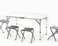 Набор складной мебели для пикника Сила, качественный прочный комплект (стол с стульями) на четыре персоны int