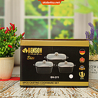 Набір каструль Benson BN-371 з 6 предметів