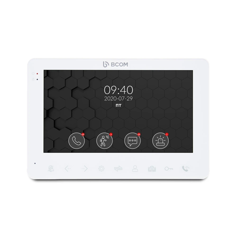 Відеодомофон 7" BCOM BD-780FHD White з детектором руху і записом відео