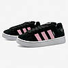 Жіночі кросівки Adidas Campus 00s Black True Pink Адідас Кампус чорні з рожевим замшеві демісезон, фото 9