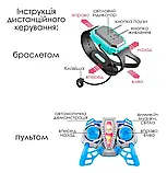 Трюкова машинка перевертень на радіокеруванні з підсвіткою та спреєм, керування жестами, керування рукою, фото 4