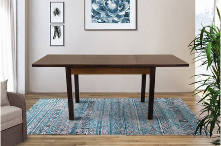 Стіл білий розкладний   Бронкс  Мікс Меблі, колір  темний горіх, фото 1