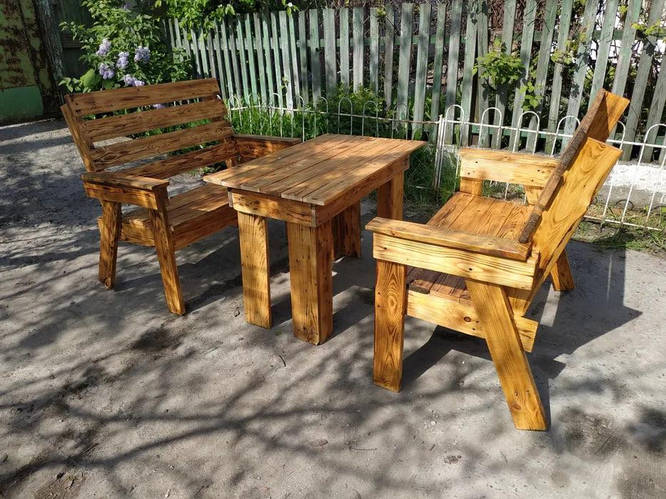 Набор "Релакс", Уличная мебель из поддонов для кафе, кофейни. Диван ...