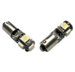 Світлодіодна Автолампа PL-BAX9S-5-5050 Canbus (5 світлодіодів SMD 5050) (Ціна вказана за одну лампу!)