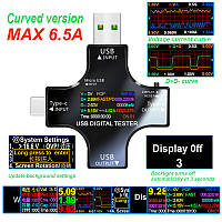 USB тестер с Type-C / ATORCH J7-C / Продвинутый c графиками. ЦВЕТНЫМ Экраном