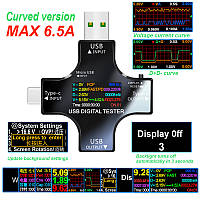 USB тестер із Type-C / ATORCH J7-C / Просунутий з графіками. КОЛЬОРОВИМ Дисплеєм