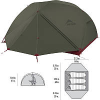Трекинговая трехместная палатка MSR Elixir 3 (Green)