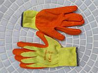 Перчатки рабочие трикотажные с нанисением латексного структурного покрытия (жатка)