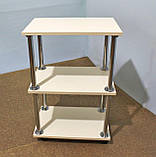 Косметологічний столик на коліщатках, мобільний візок на колесах, етажерка для косметолога, перукаря, фото 3