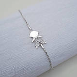 Срібний браслет з фіанітами Хлопчик, фото 2