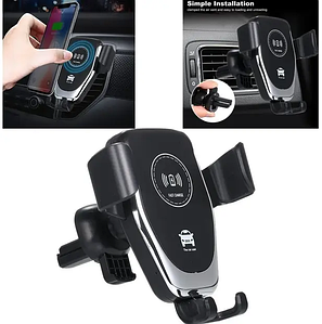Автотримач смартфона Тримач смартфона в авто Холдер для телефона на дефлектор із бездротовою зарядкою