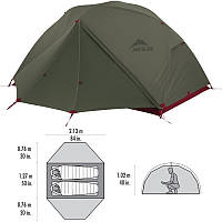 Трекинговая двухместная палатка MSR Elixir 2 (Green)